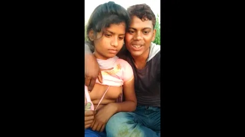 Village fair innocent girl boobs press bra up kiss shy romance