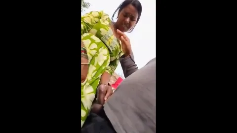 Village couple outdoor handjob and boobs pressing erotic sex