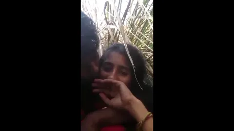 Cute girl doing romance with boyfriend outdoor sex