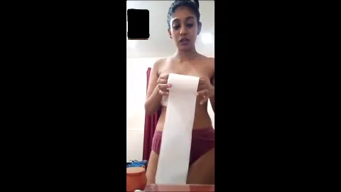 Slim hot girl nudes on video call with boyfriend