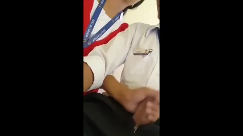 Northeast college couple kissing and blowjob on stairs