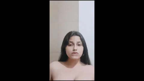 Super cute girl self boobs sucking full naked in bathroom viral mms
