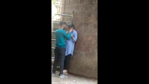 Horny Couple outdoor romance boobs sucking secret mms recording