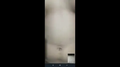 Sexy teen stripping nudes on video call while boyfriend masturbates