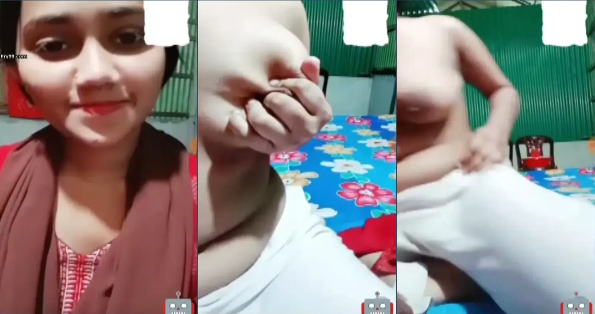 Cute desi girl video call nudes sexy boobs show for boyfriend