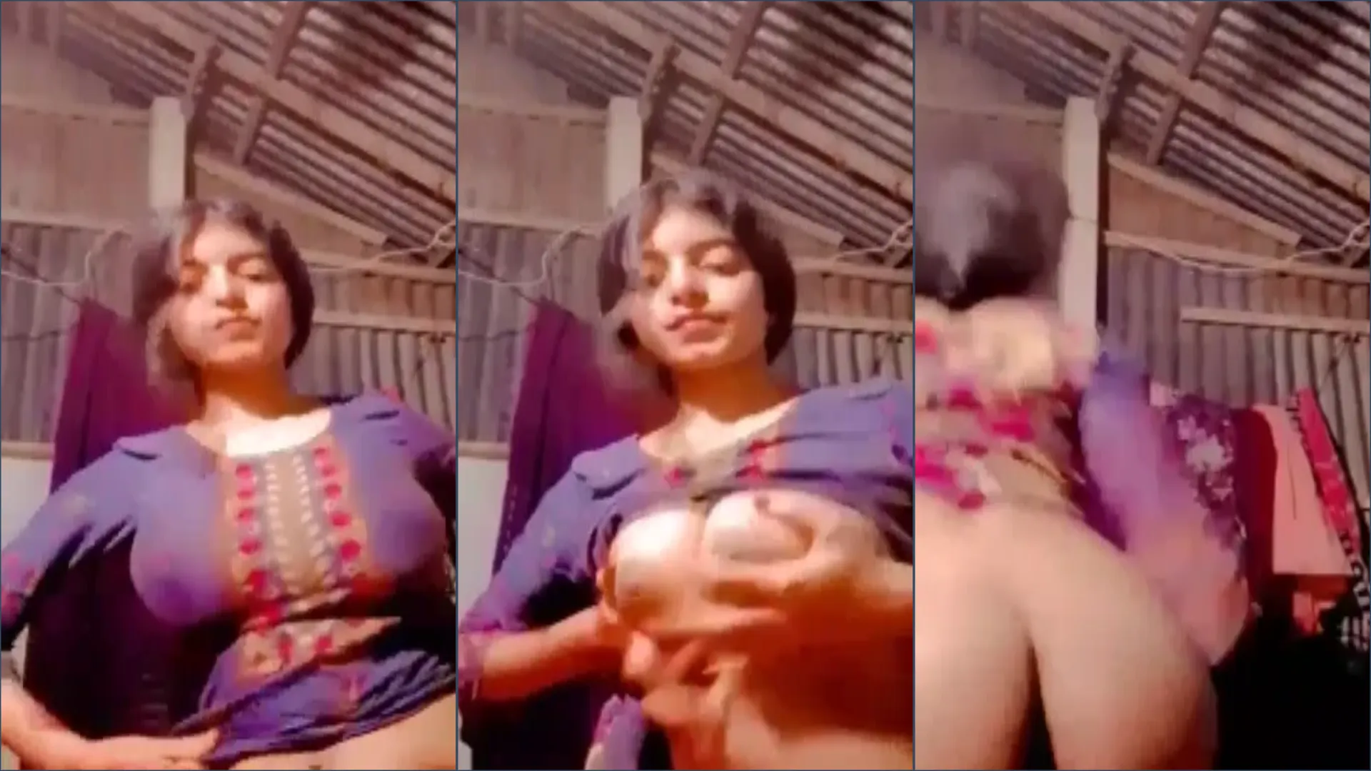 Village hot girl stripping nudes big boobs and ass show