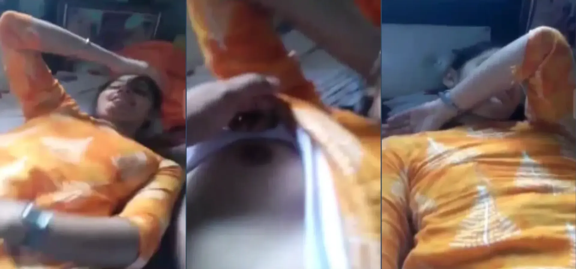 Horny boyfriend records shy gf nude show boobs pussy