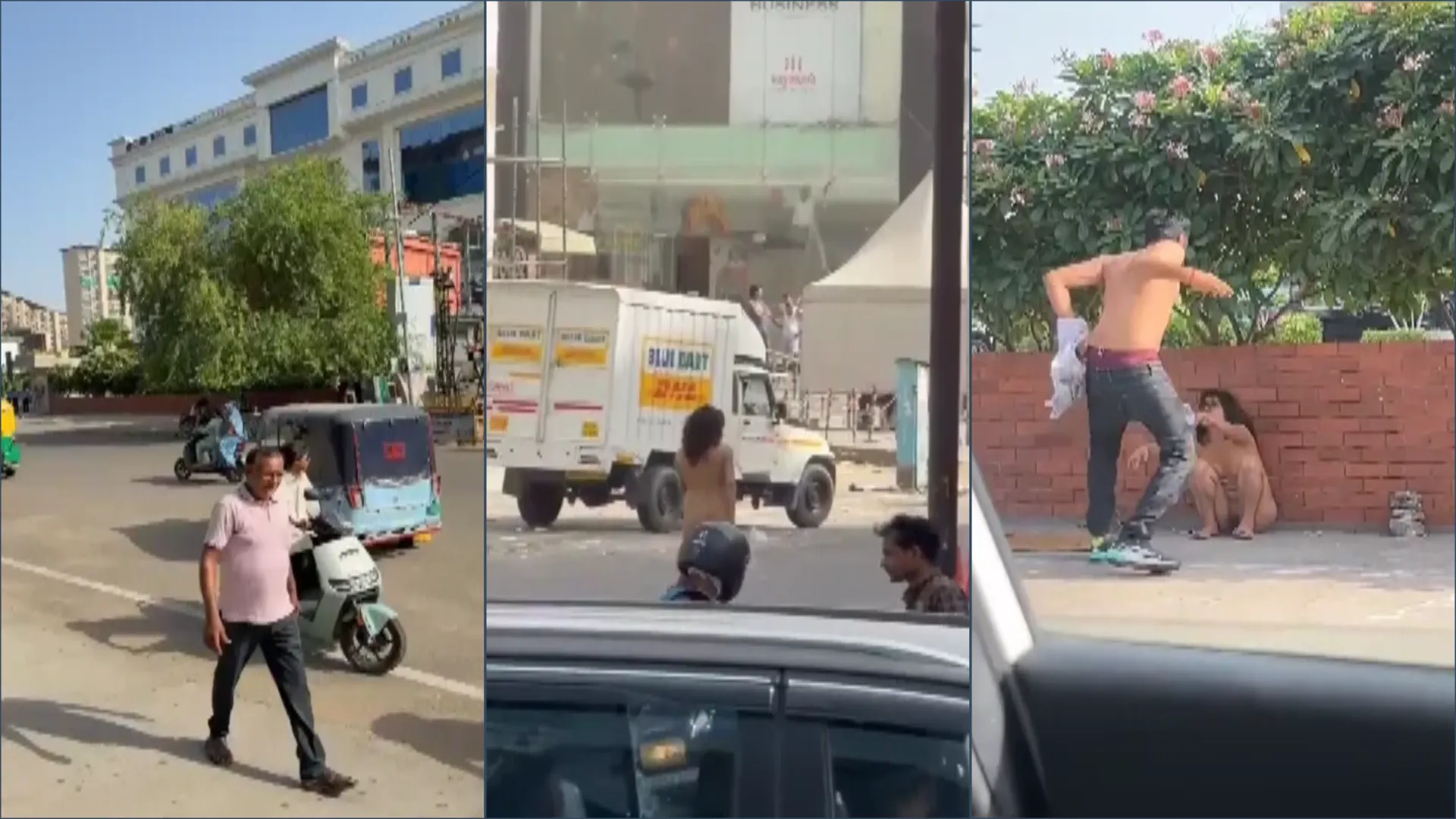 Jaipur wtp drunk girl strips naked in public viral full video