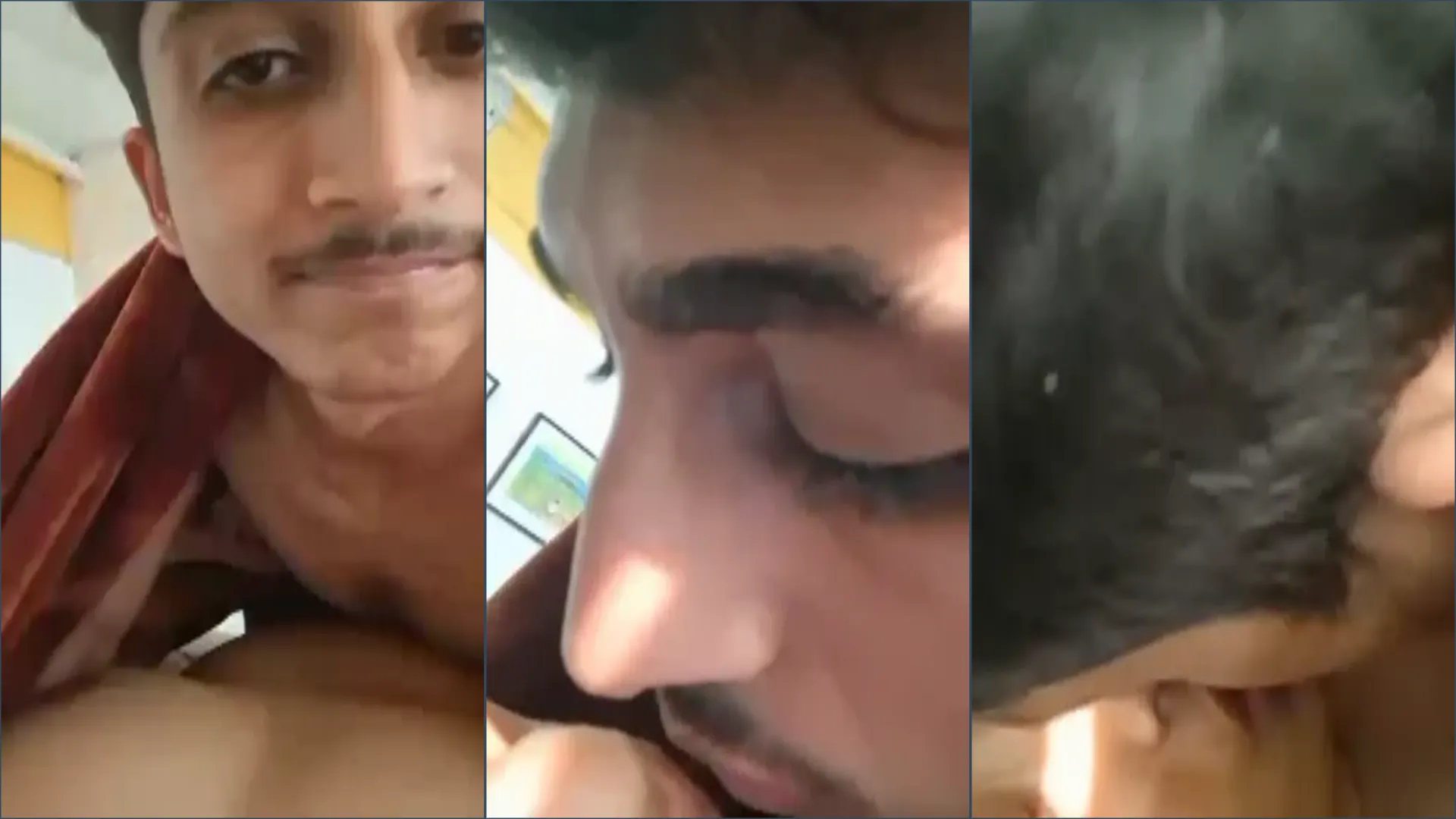 Horny boyfriend romance with naked girlfriend under blanket sexy boobs kissing