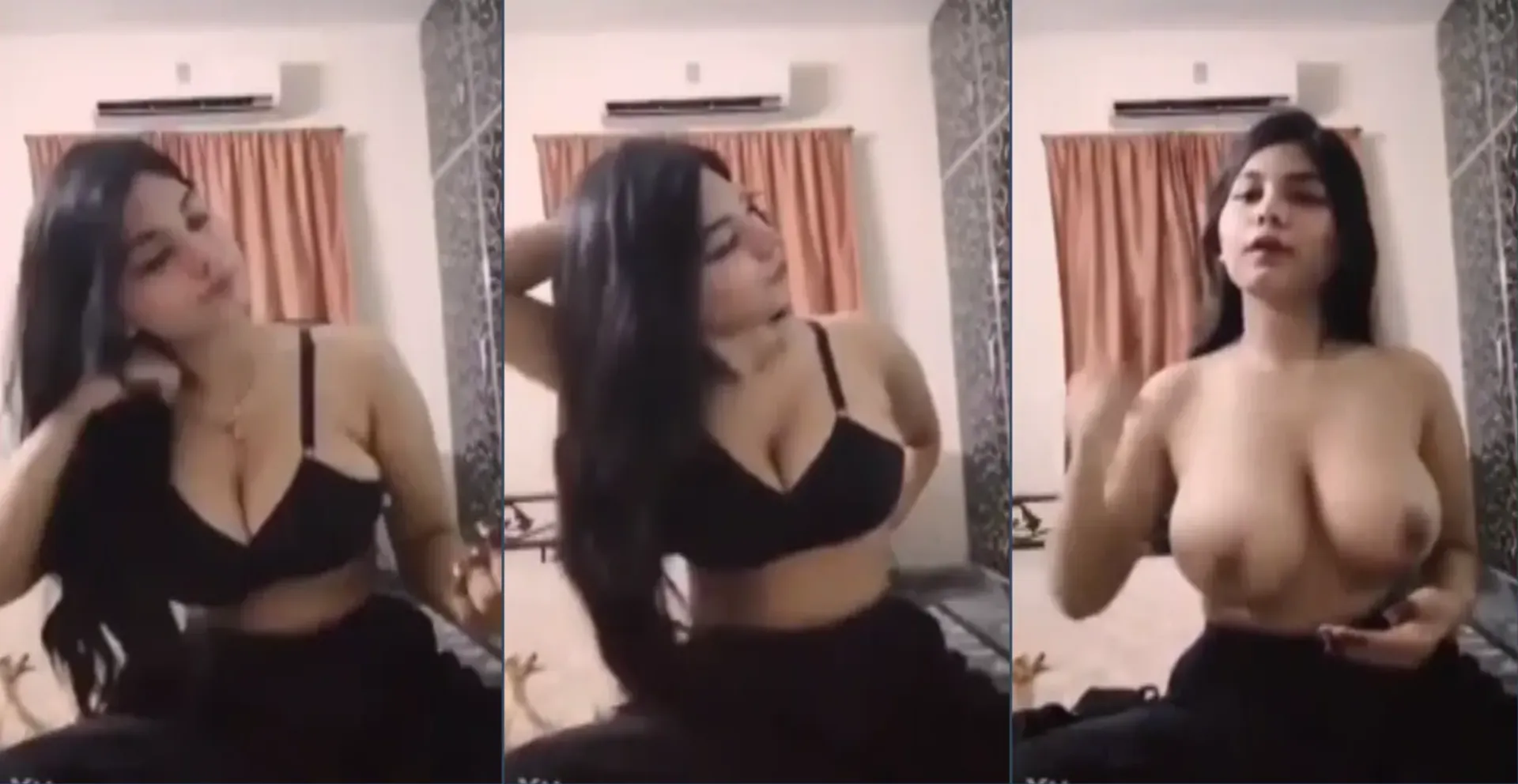 Pakistani cute girl stripping nudes and playing with big boobs on camera
