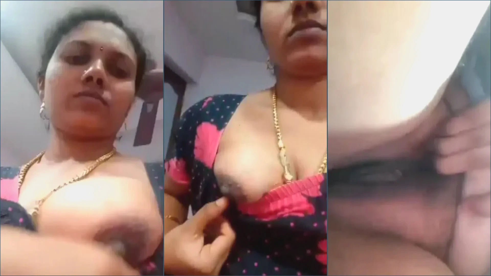 Desi aunty showing boobs and pussy while seducing husband